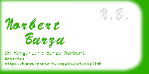 norbert burzu business card